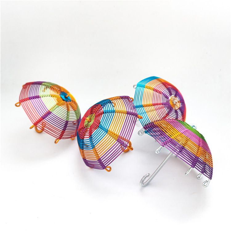 【雨伞】 彩色铝线工艺品 小雨伞模型 创意手工diy摆件旅游纪念品