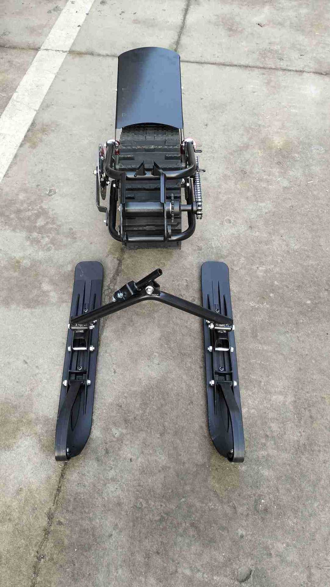 雪地摩托车自制改装两轮摩托车配件雪橇板橡胶履带雪地车履带