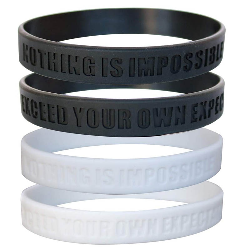 定制手环定制硅胶手环印刷logo个性刻字镭射填色橡胶腕带抑郁手环
