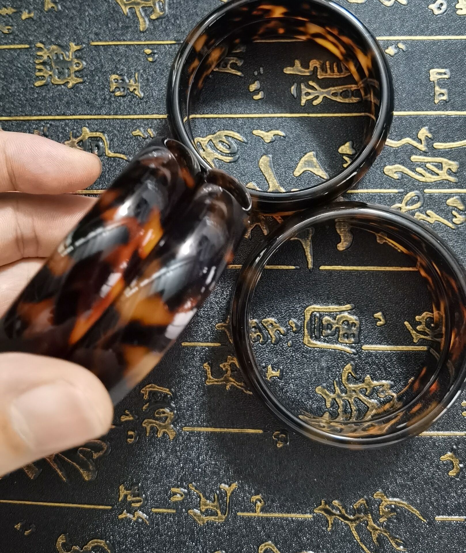 仿玳瑁手镯合成玳瑁手镯仿玳瑁手环