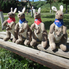 澳大利亚袋鼠毛绒玩具子母袋鼠公仔公园同款袋鼠
