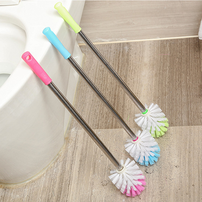 Dilated Pencil Stick Long Handle Toilet Brush Stainless Steel Closestool Brush Toilet Cleaning Brush No Dead Angle Decontamination Cleaning 0824