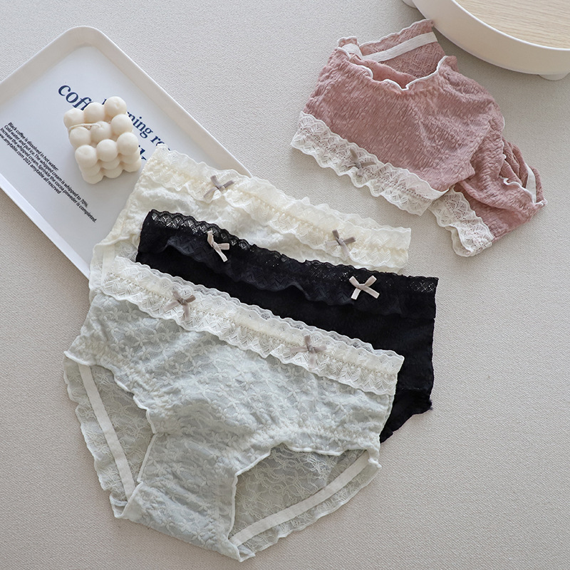 新品公主蓬蓬裙日式泡泡蕾丝内裤木耳边学生可爱包臀中腰女生底裤
