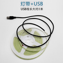 USB插电led无光斑COB灯带5V防水地摊服装模型电视背景氛围灯条