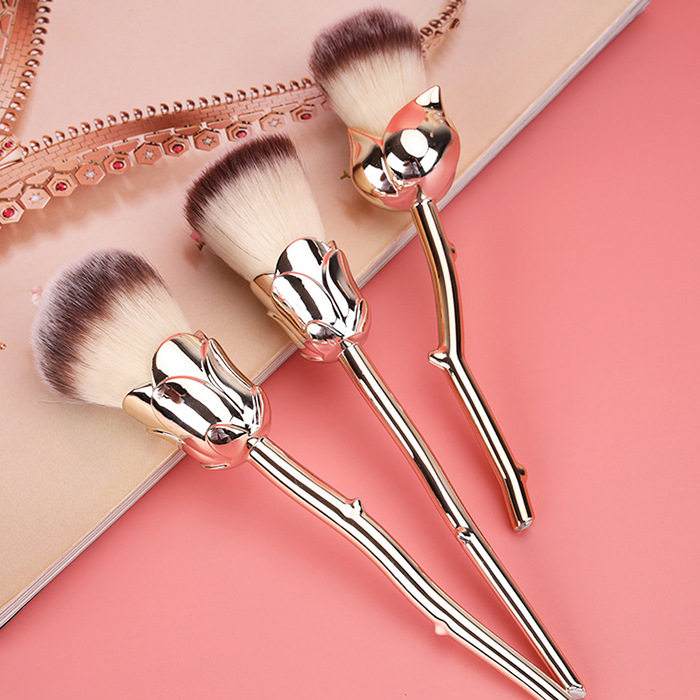 Full Free Shipping Tiktok Ins Internet Celebrity Large Rose Makeup Brush Blush Brush High Light Brush Loose Powder Foundation Brush