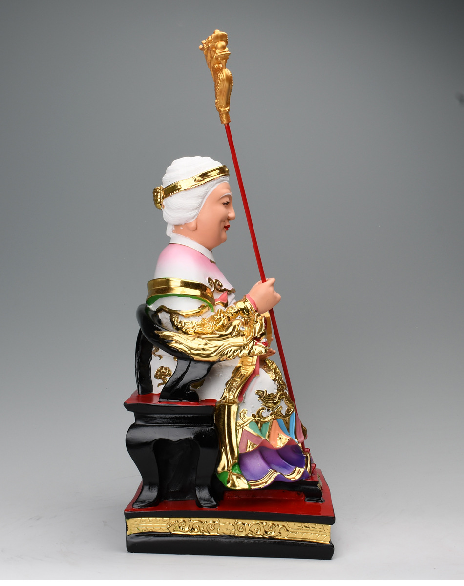 无极老母神像白衣白发八卦老母树脂佛像批发16/19寸无生骊山黎山