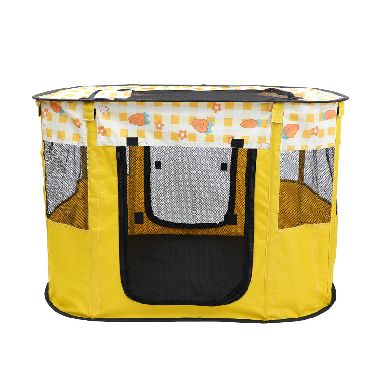 Folding Pet Bed Tent Octagonal Oxford Cloth Dog Crate Cat Delivery Room Closed Pet Fence Scratch-Resistant Breeding Box