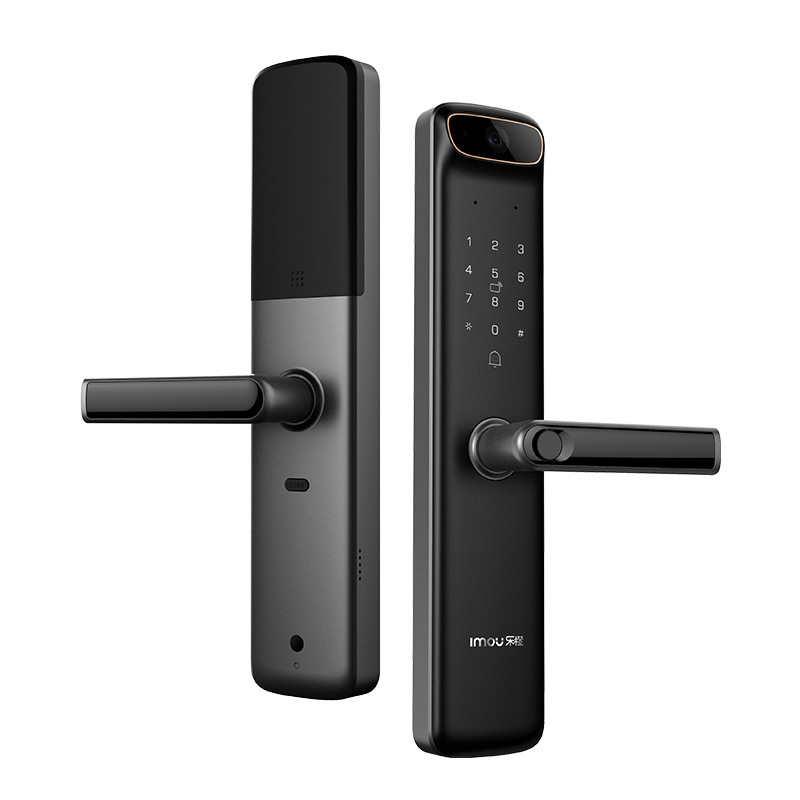 大华乐橙视频指纹锁p130智能门锁家用防盗门锁密码锁带监控摄像头