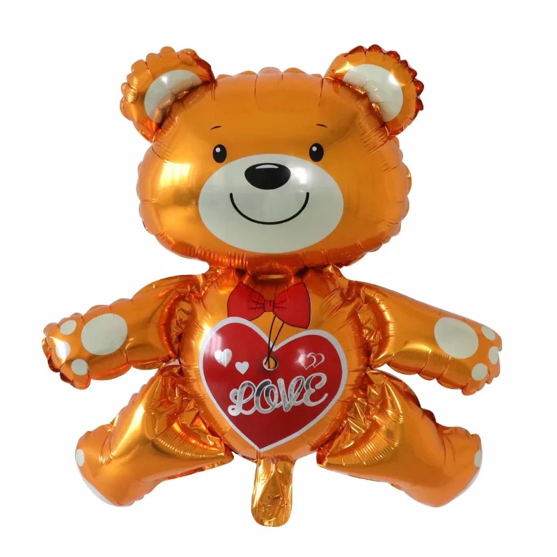 3d立体生日气球小熊造型铝膜气球 生日派对装饰布置用品 组装小熊