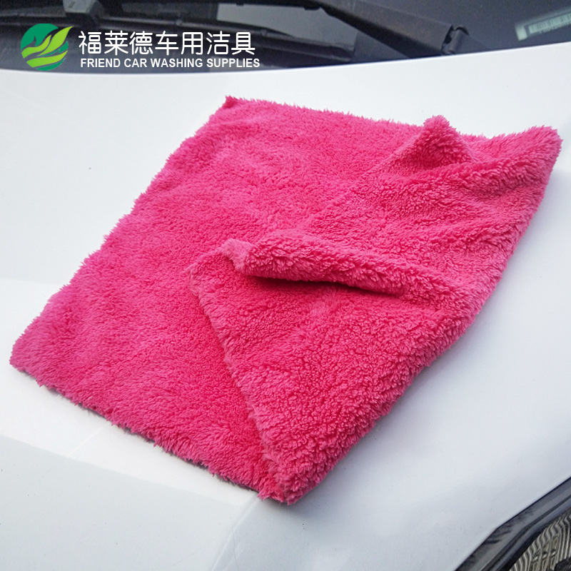 Car Wash Towel 30*40 Coral Fleece Microfiber Hot-Cut Thickened Absorbent Cleaning Car Cleaning Wipe Car Wash Supplies