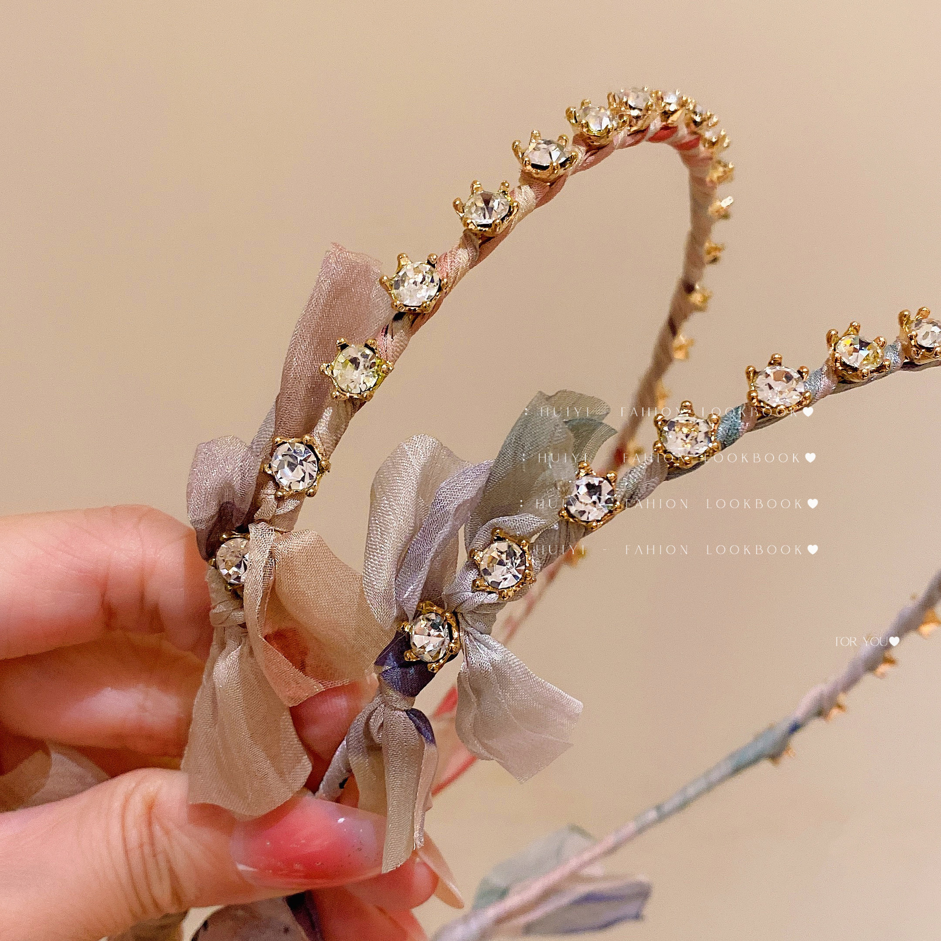 发箍女款流苏头箍古风汉服高级感水钻发卡2023新款仙气编发捆头饰