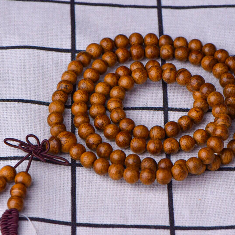 庆缘新品马泥涝沉108颗佛珠手串6mm佛珠手链文玩念珠礼品可代发