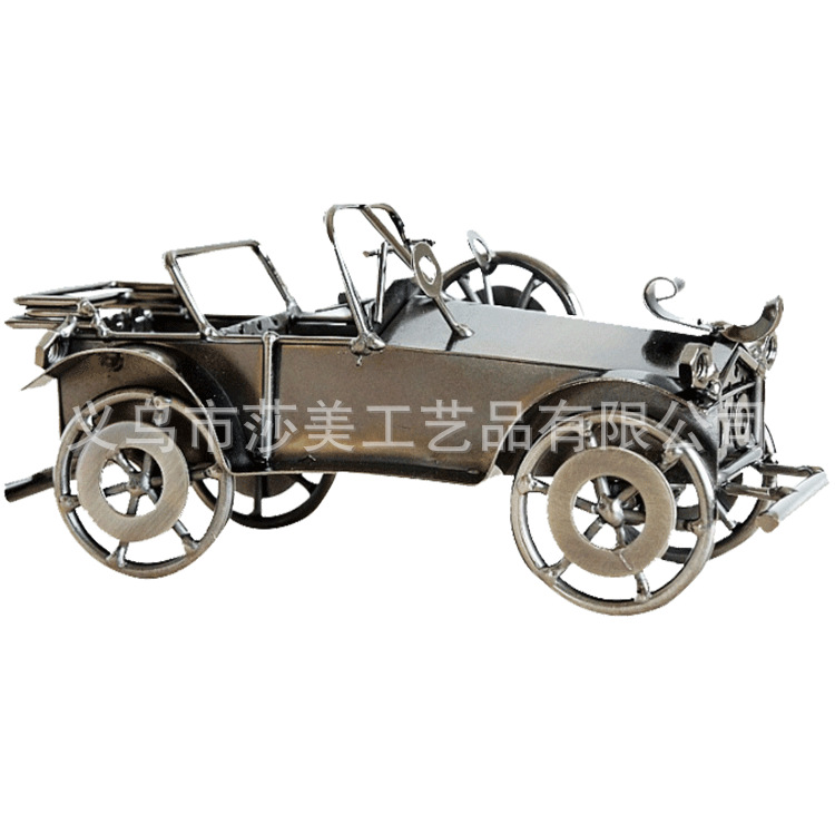 Supply Simulation Exquisite Home Metal Classic Car Model Exquisite Open Classic Car Decoration Two-Color Mixed Hair Q28