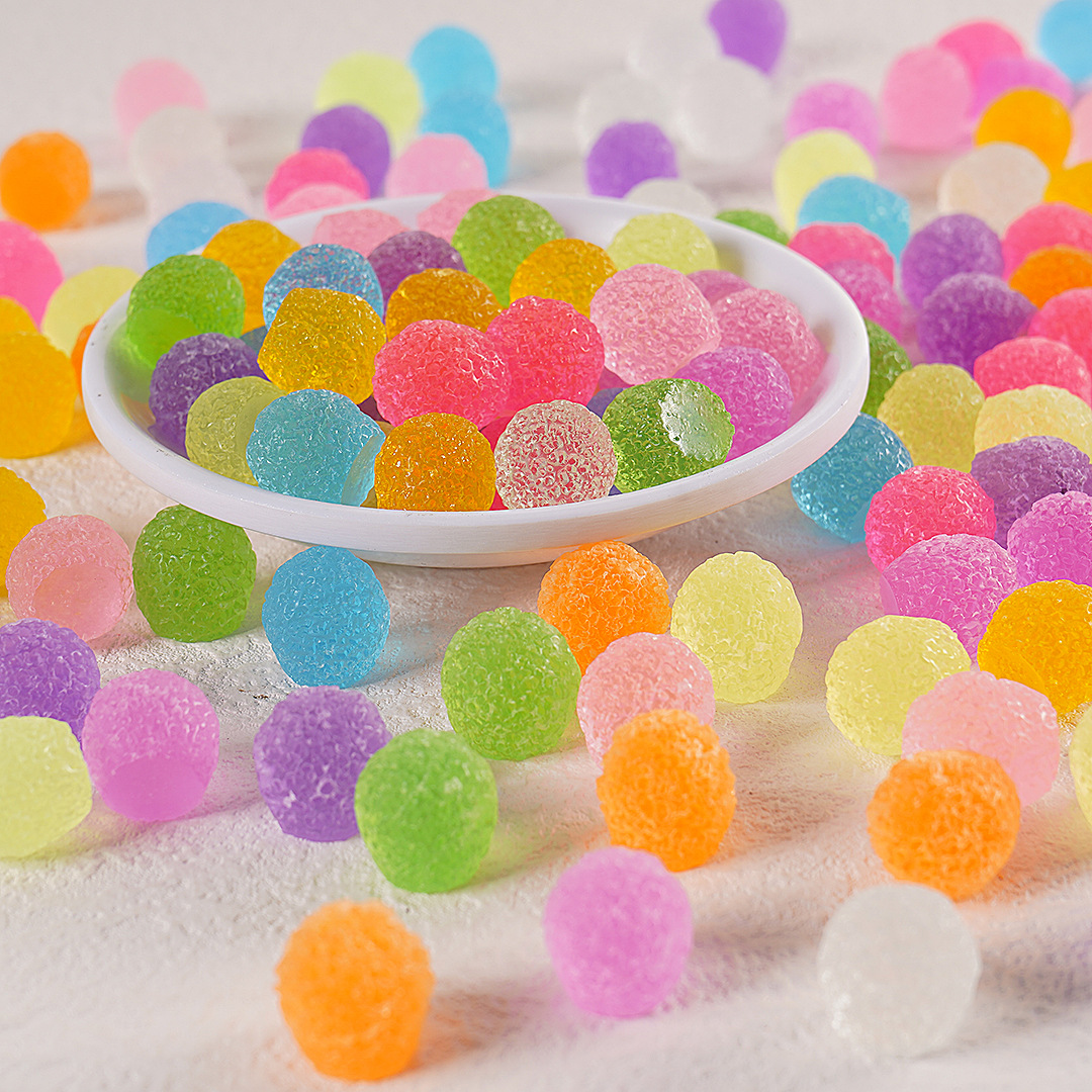 仿真糖果食玩砂糖球吵吵球手作球填充材料diy奶油胶手工头绳配件