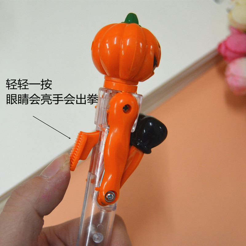 Halloween Gift Prizes Cute Pumpkin Skull Boxing Pen Creative Pen Oil Pen Ballpoint Pen Decompression Toy Pen