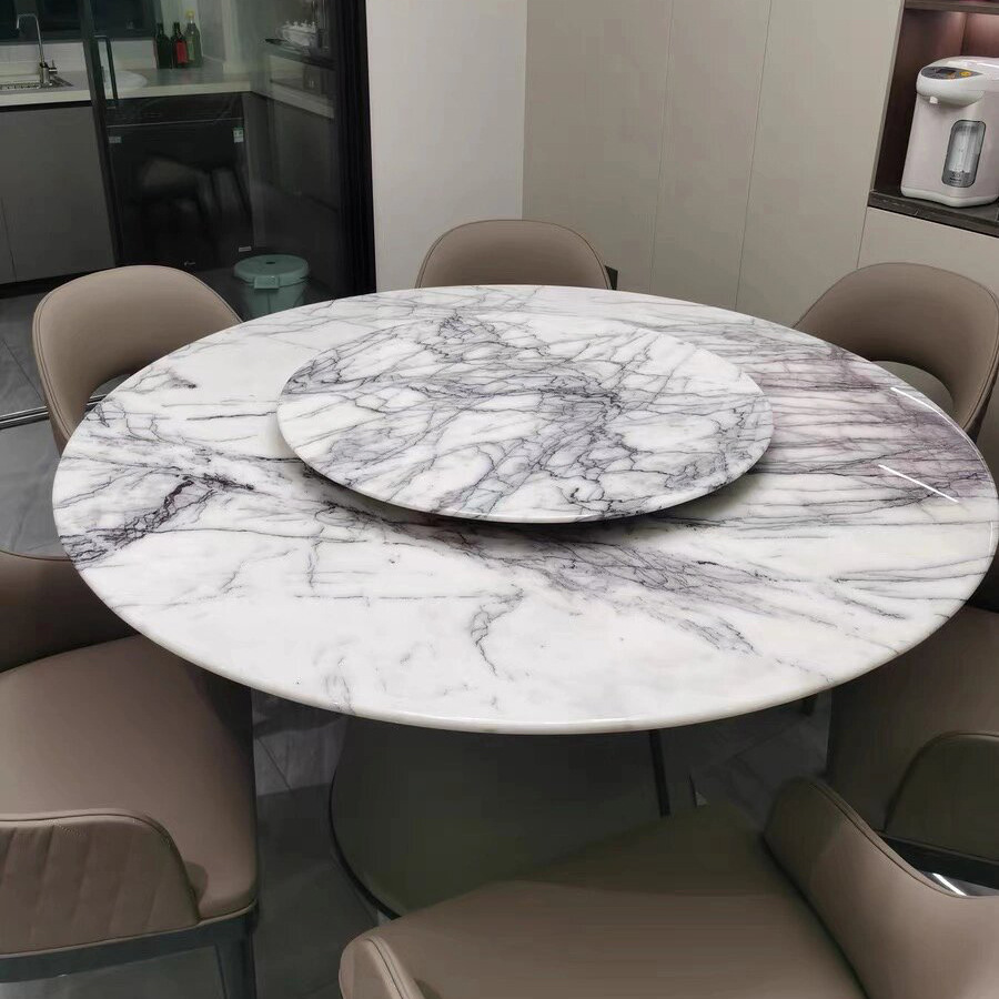 意式天然大理石餐桌 香雪梅奢石餐台 轻奢大理石边几小圆桌-阿里巴巴