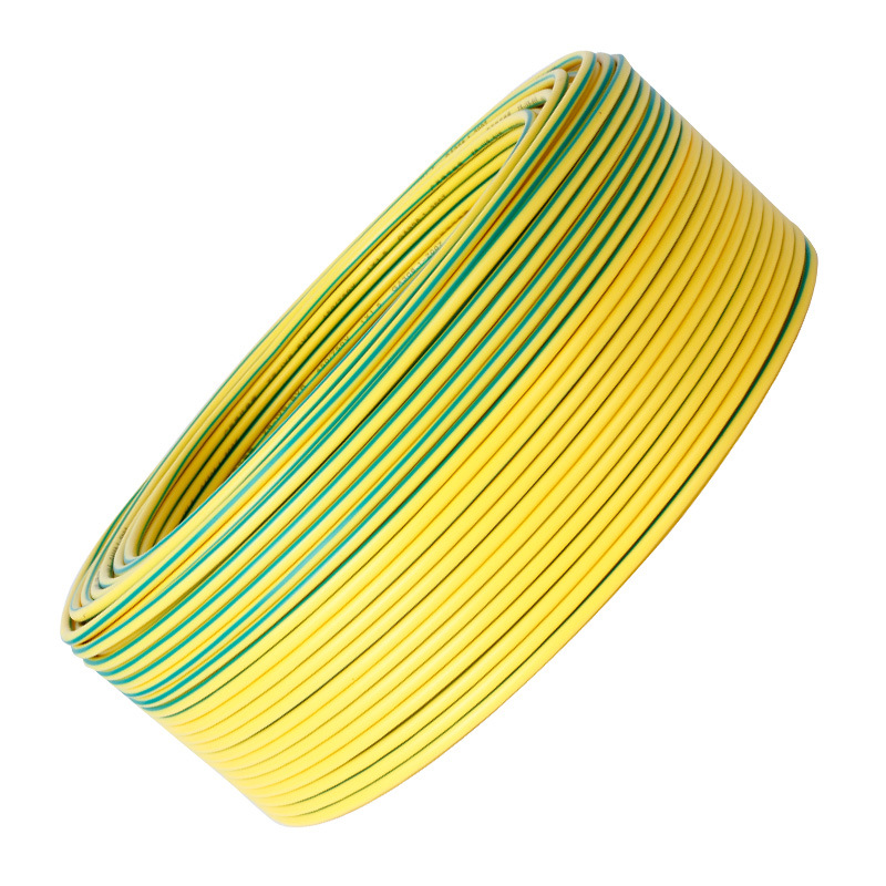 加工定制 黄绿色无氧铜zc-bvr电线家用单芯电缆电线多股软线