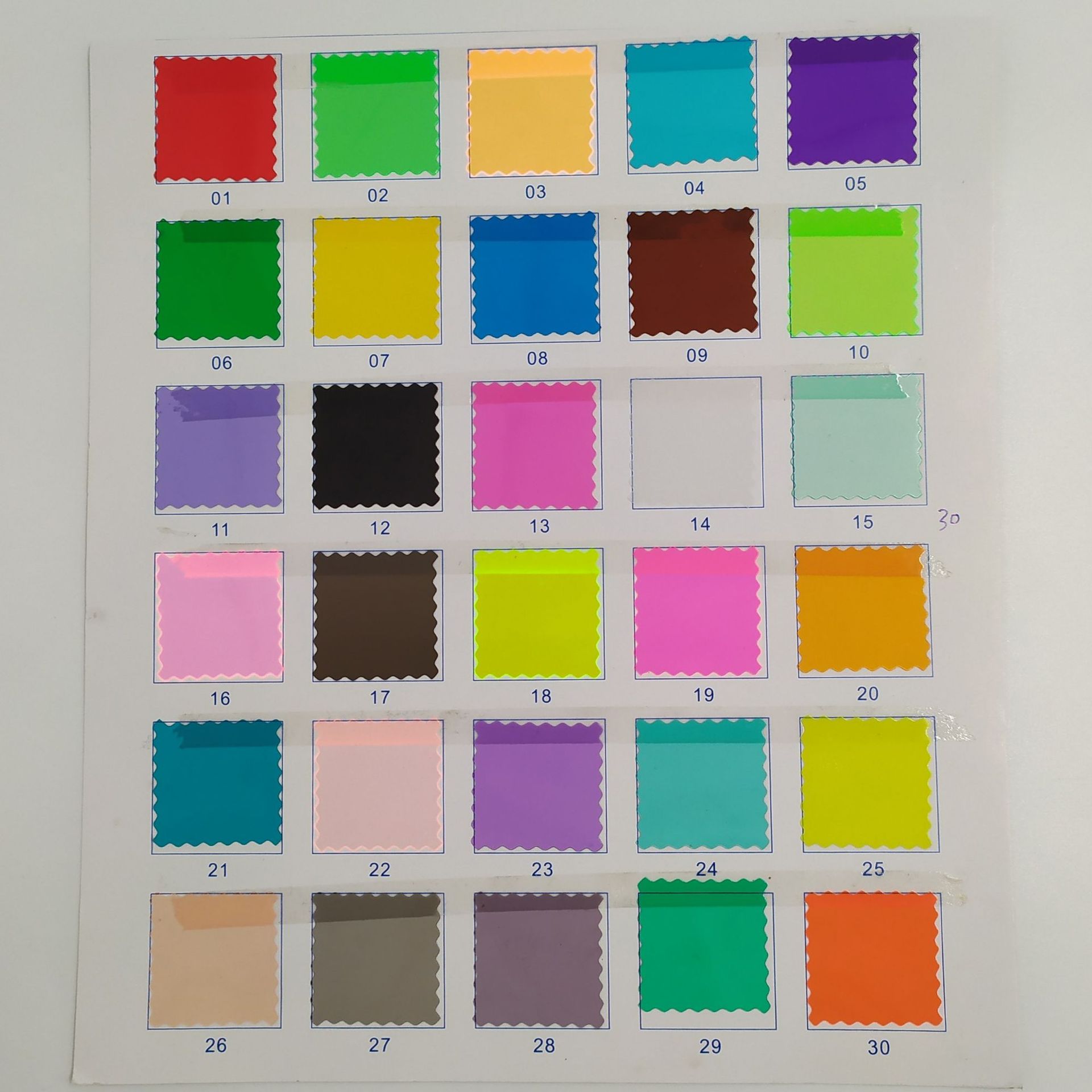 pvc色卡拿样镭射塑料袋