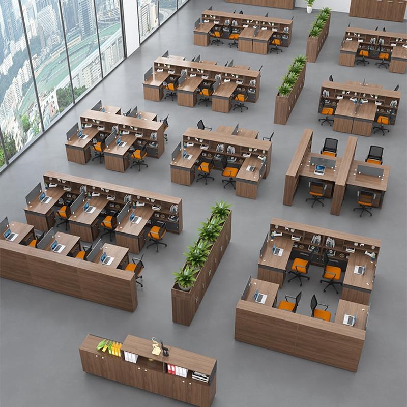 合肥迈亚财务办公桌椅组合员工屏l型f双人位办公桌子办公室现代隔