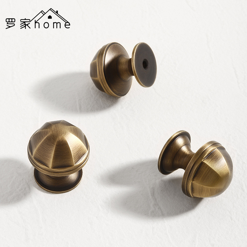 古铜色拉手中古风衣柜新款复古柜门铜把手柜子仿古铜门拉手抽屉