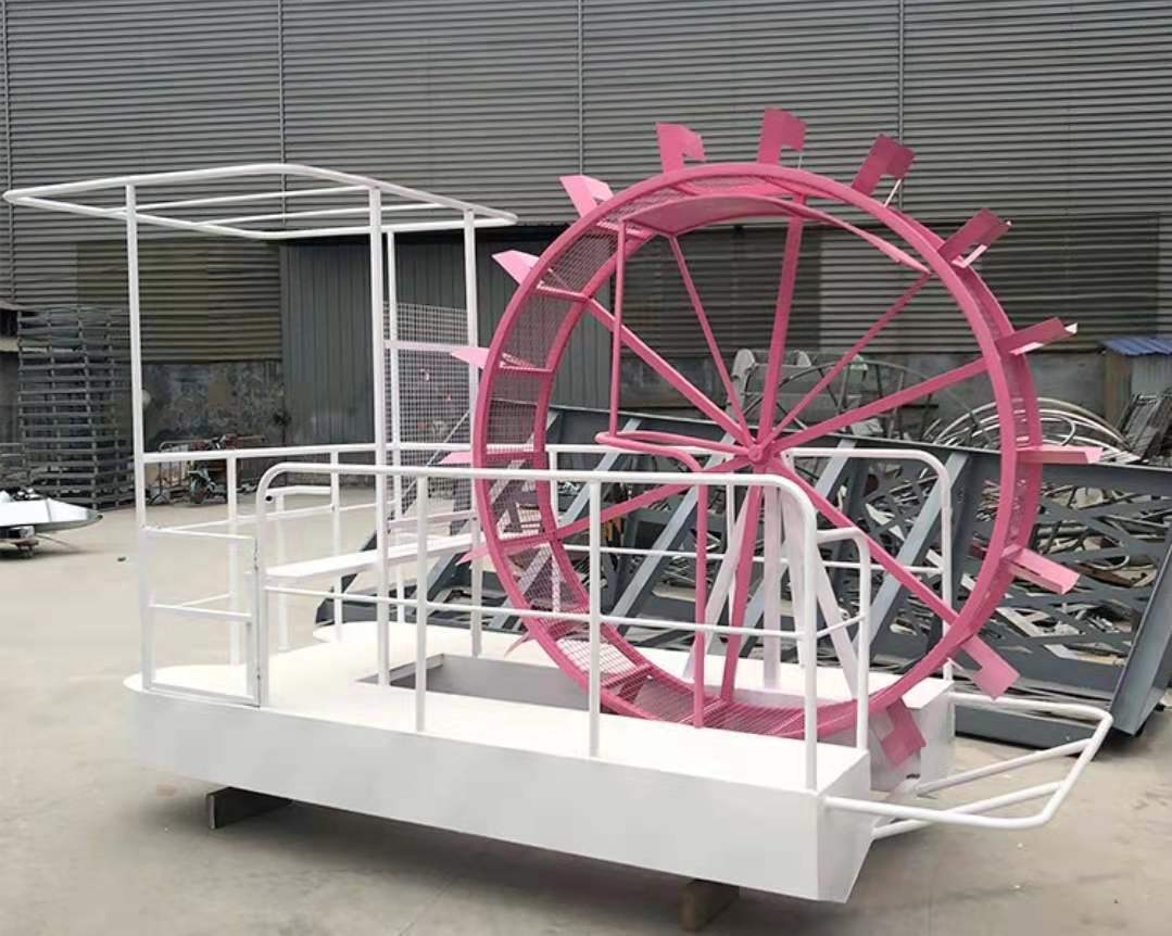 户外网红水上脚踏船 彩色人力脚踏船 游乐设备 脚踩水车 厂家定制