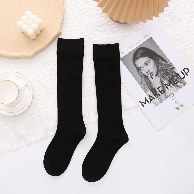 Women's Socks Calf Socks Compression Stockings Student Sports Three Bars Long Socks Bunching Socks Japanese Cotton Socks Factory Wholesale