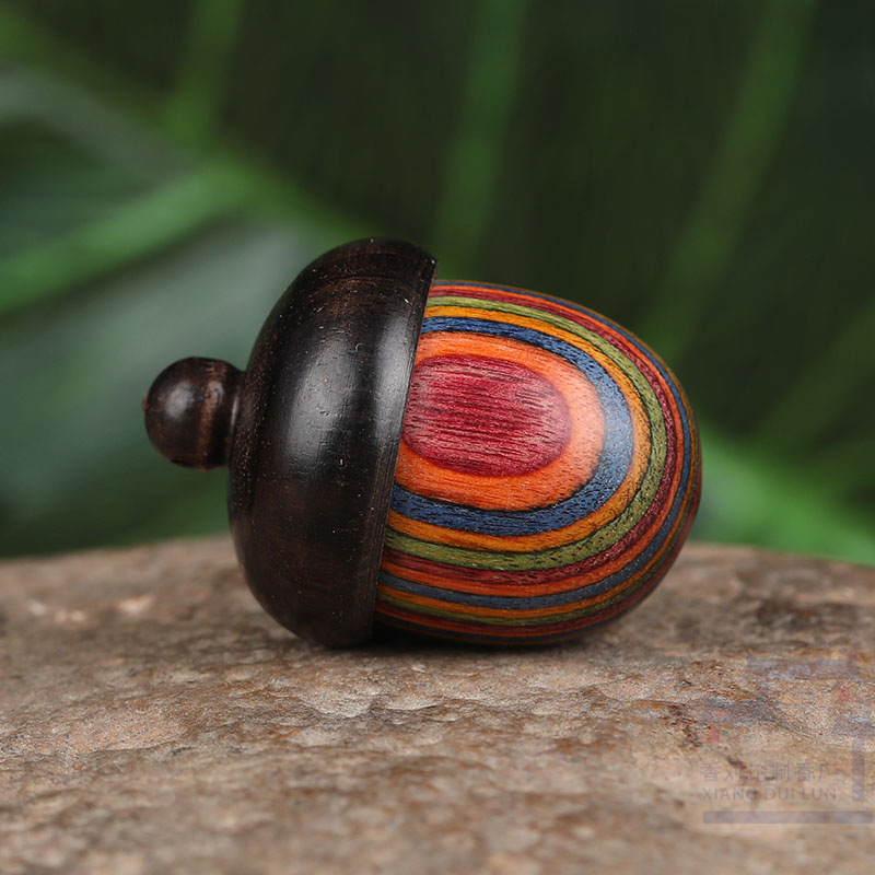 黑檀彩虹木小橡果挂件吊坠饰品配件diy钥匙扣手机挂饰包包小配饰