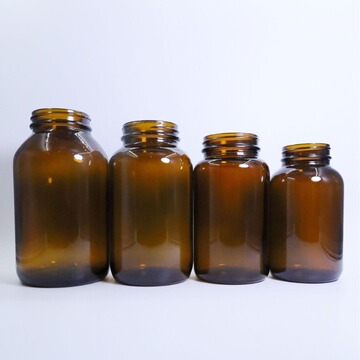 250ml 玻璃药瓶300ml 400ml 500ml胶囊瓶密封玻璃药瓶广口分装