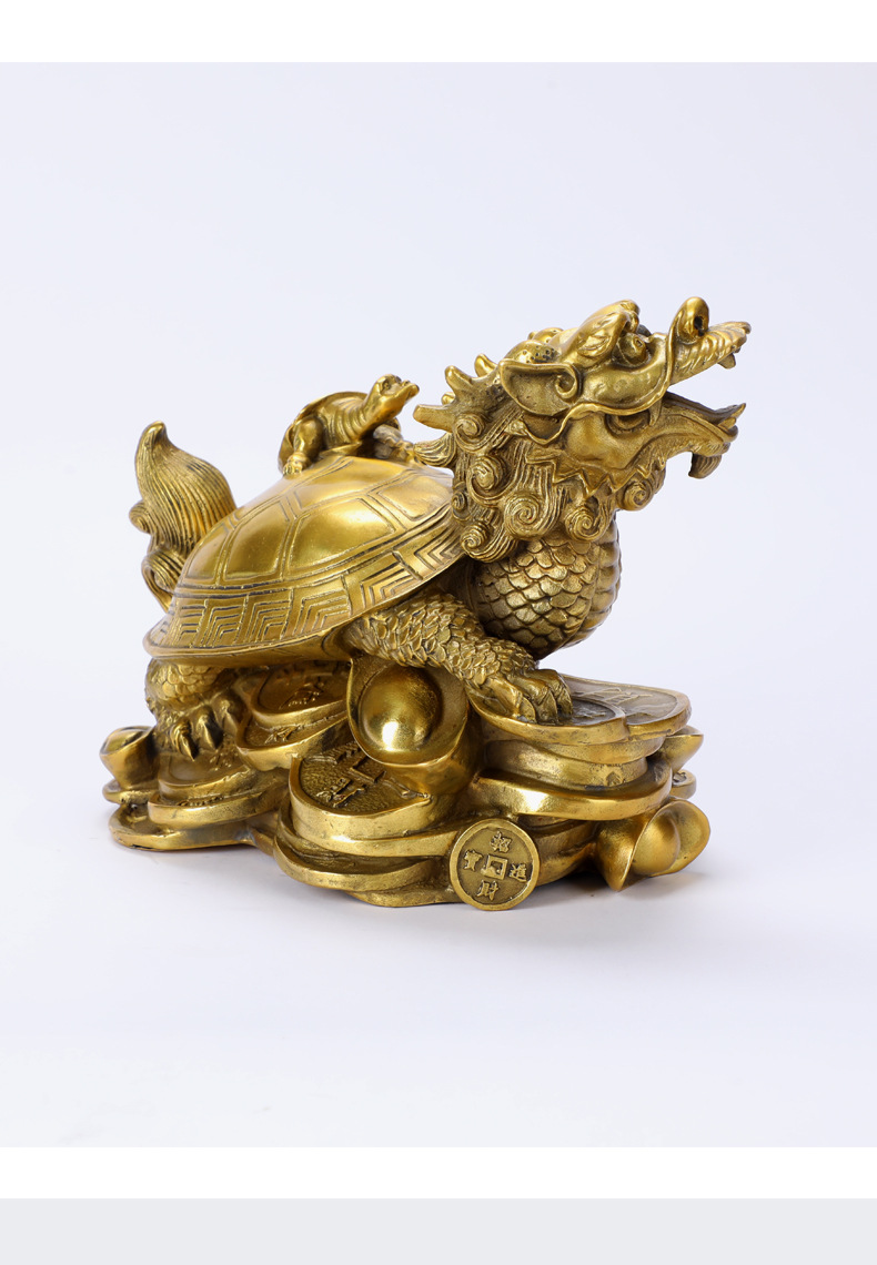黄铜龙龟摆件母子龙龟八卦龙龟大中小号厂家批发