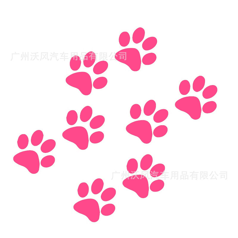 外贸猫爪印贴纸 车身贴花汽车贴纸个性划痕贴猫狗脚印车贴 d260