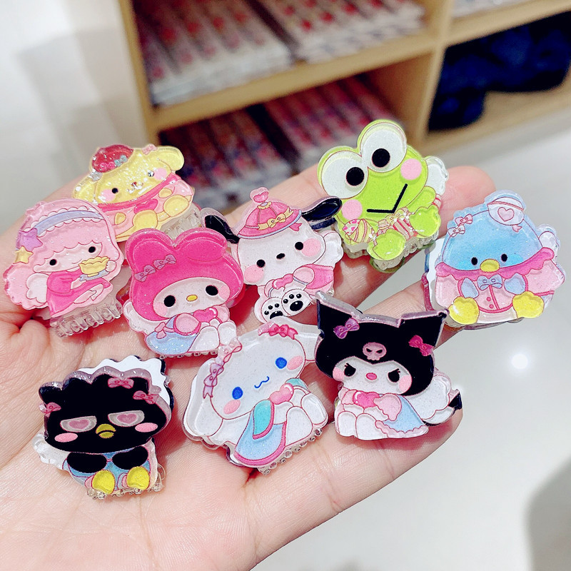 Children's Cute Trumpet Grip Barrettes Korean Simple Internet Celebrity Sweet Graceful Lovely Girl Bangs Cropped Hair Clip Barrettes