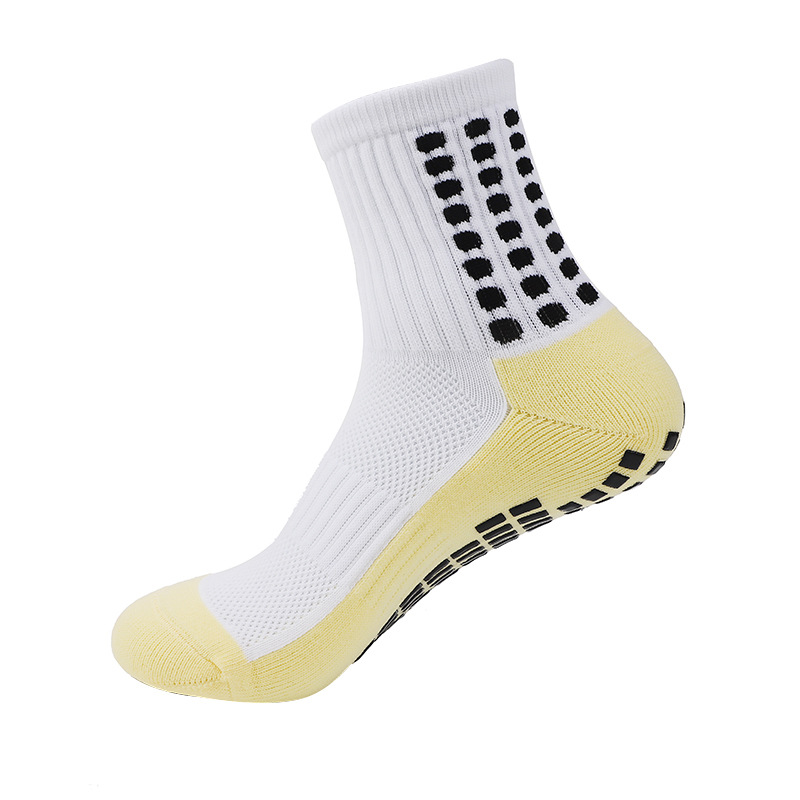 Soccer Socks Professional Training Competition Thick Towel Bottom Mid-Calf Glue Dispensing Non-Slip Men and Women Athletic Socks Basketball Socks Yoga