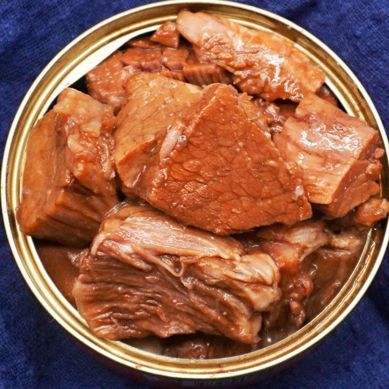 红烧牛肉罐头军罐午餐肉下饭菜熟食肉食即食美食方便食品100g纯肉