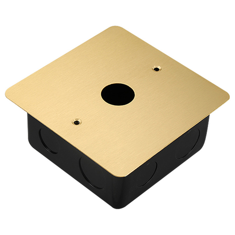 遮挡盲板插座型盖封堵地面墙壁86120装饰空白铜面型底盒盖板面板