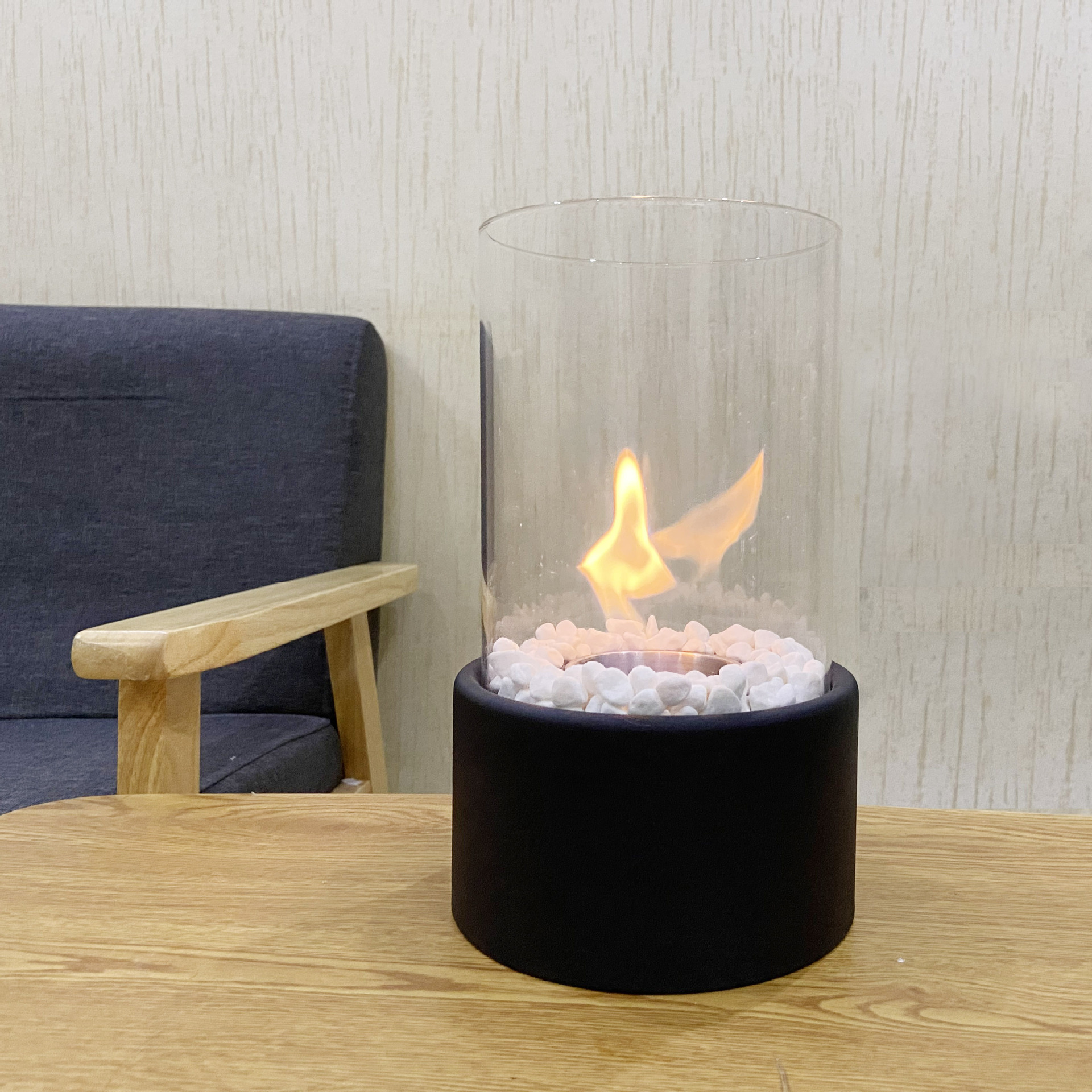 便携式生物乙醇燃料的真火壁炉桌面取暖火炉酒精壁炉firepit