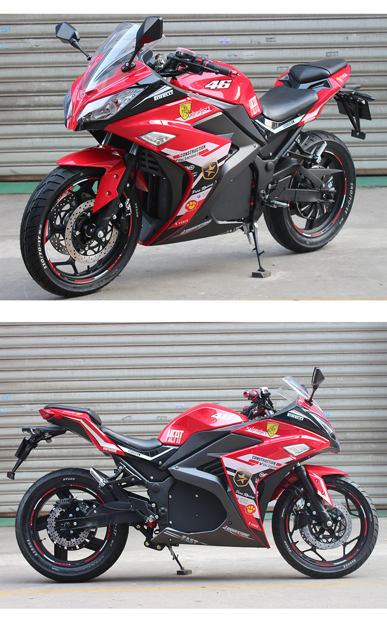 小忍者二代电动摩托车大功率电动机车 地平线电趴赛电摩跑车酷车