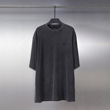 厂家批发BL家24s新520情人节黑色可乐刺绣短袖T恤宽松版型男女款