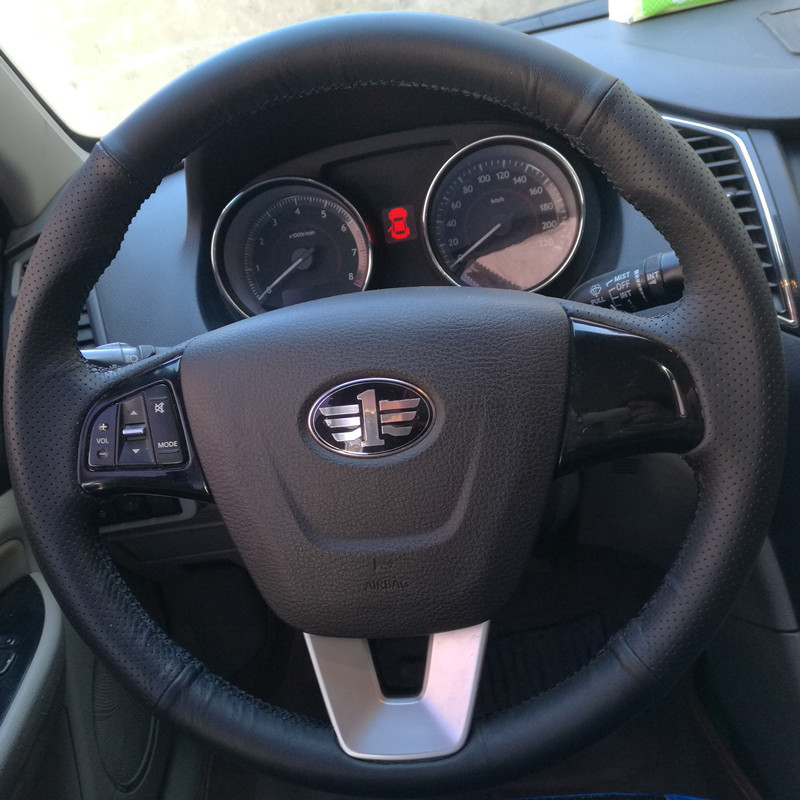 16款奔腾b50方向盘套老款b50改装b70手缝把套13款新b50方向盘套