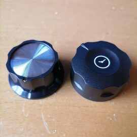 旋钮  黑色旋钮电器开关用塑料旋钮 合金钮帽 定时器旋钮
