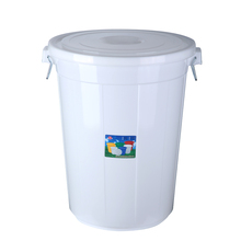 塑料加厚家用储水桶食品级发酵桶120升腌菜酿酒圆桶大白桶带北秦