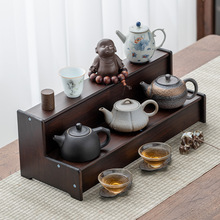 桌面茶杯茶壶架小型多宝阁茶具展示架茶桌摆件茶器博古架收纳架