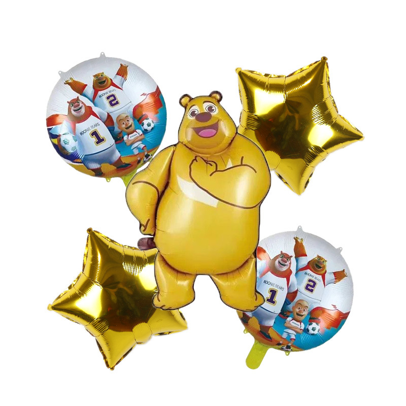宝宝熊出没卡通儿童生日派对装饰光头强铝膜套餐气球宴会布置用品