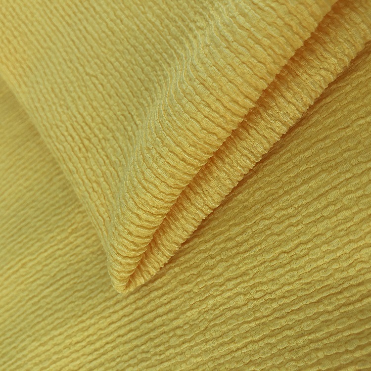 经编弹力针织绉皱布春夏秋时尚女装连衣裙面料