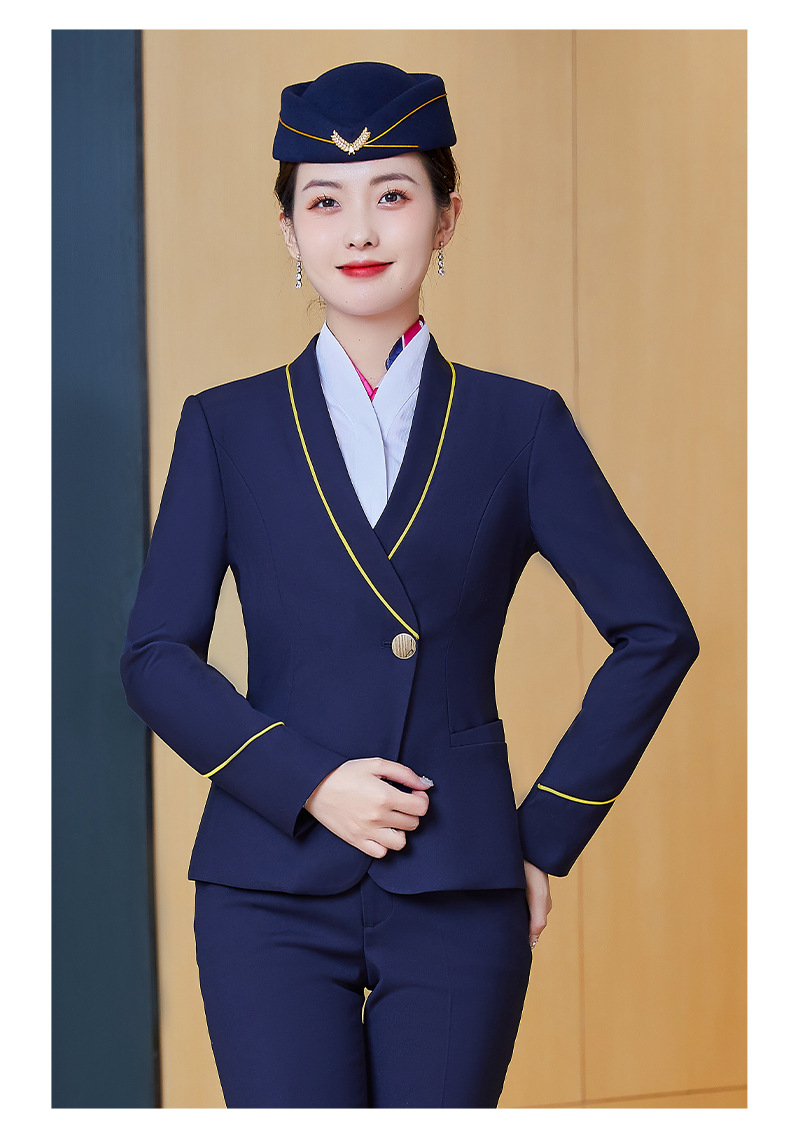 南航空姐制服职业装女套装酒店前台气质珠宝店工作服空乘面试服装