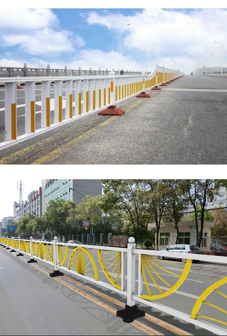 锌钢道路护栏静电喷涂城市规划防护隔离栏定制市政交通围挡护栏