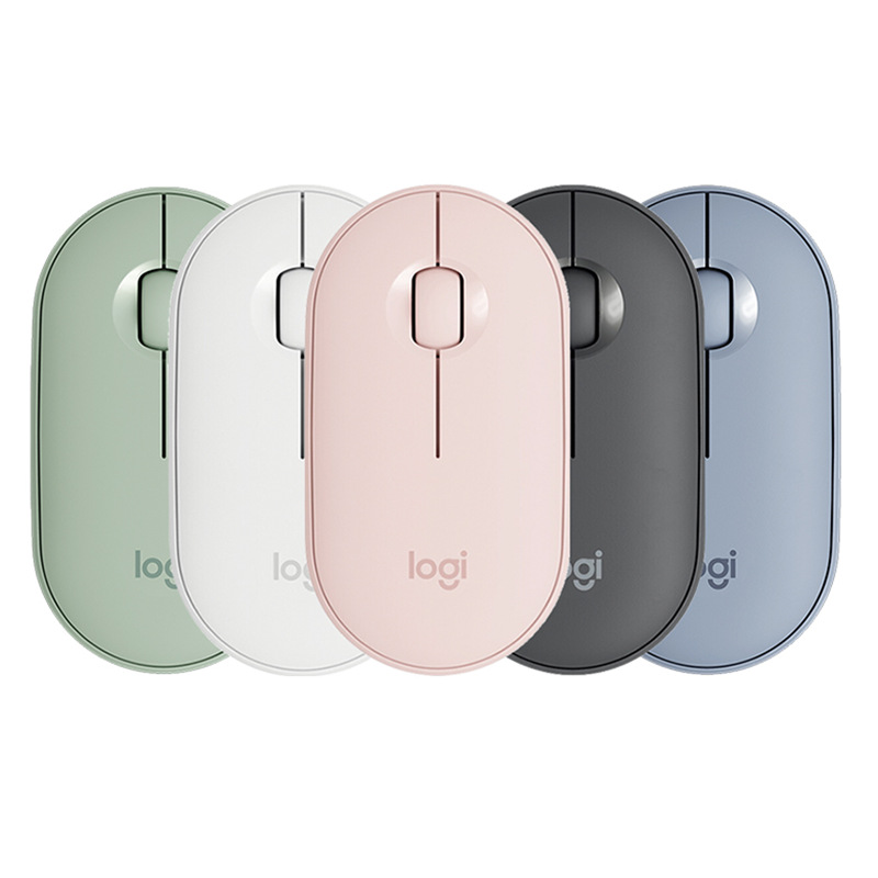 Logitech Logitech Pebble Wireless Mouse Pebble Goose Warm Stone Lightweight Mute Bluetooth Dual-Mode Mouse