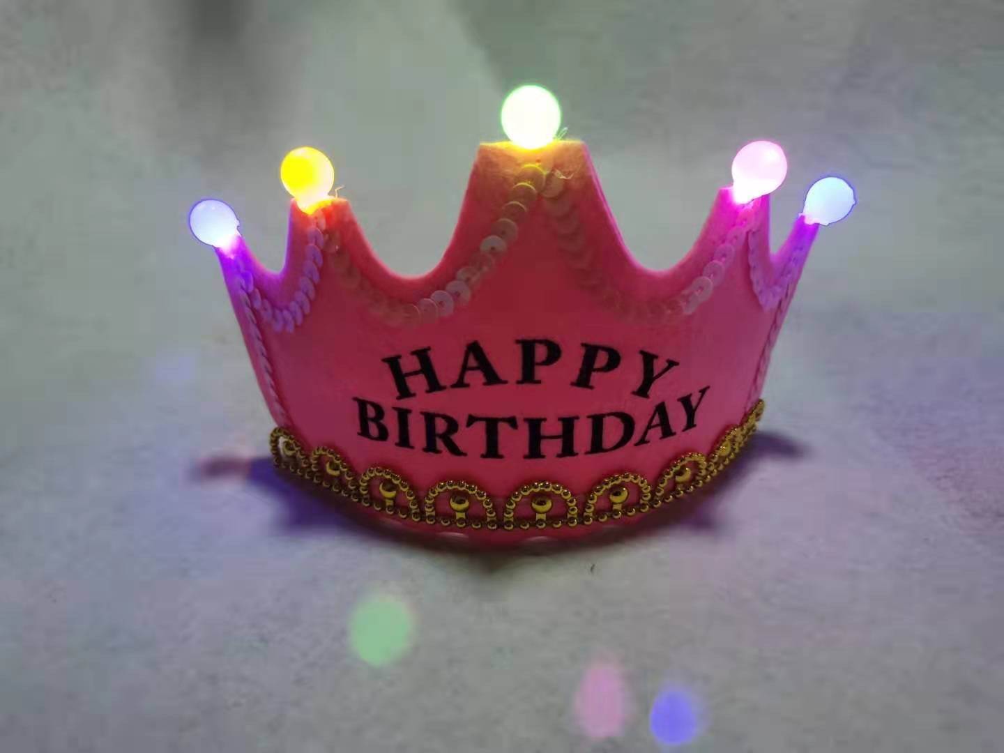 Douyin Online Influencer Birthday Hat Cartoon Luminous Birthday Hat Birthday Hat Children's Birthday Party Crown Decorative Hat