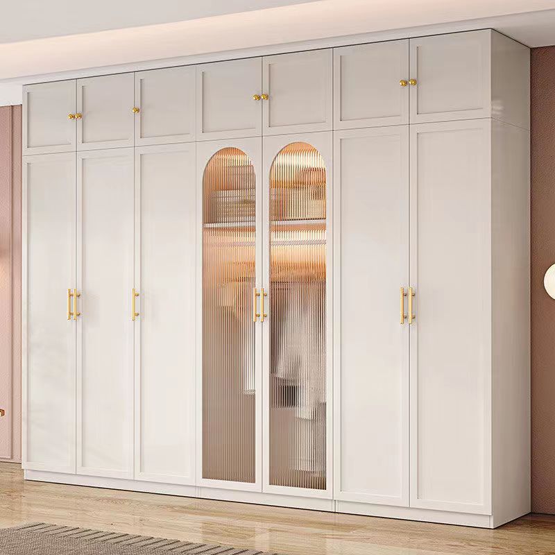 意式衣柜家用卧室对开门组合轻奢衣服柜子储物柜网红实木质大衣柜