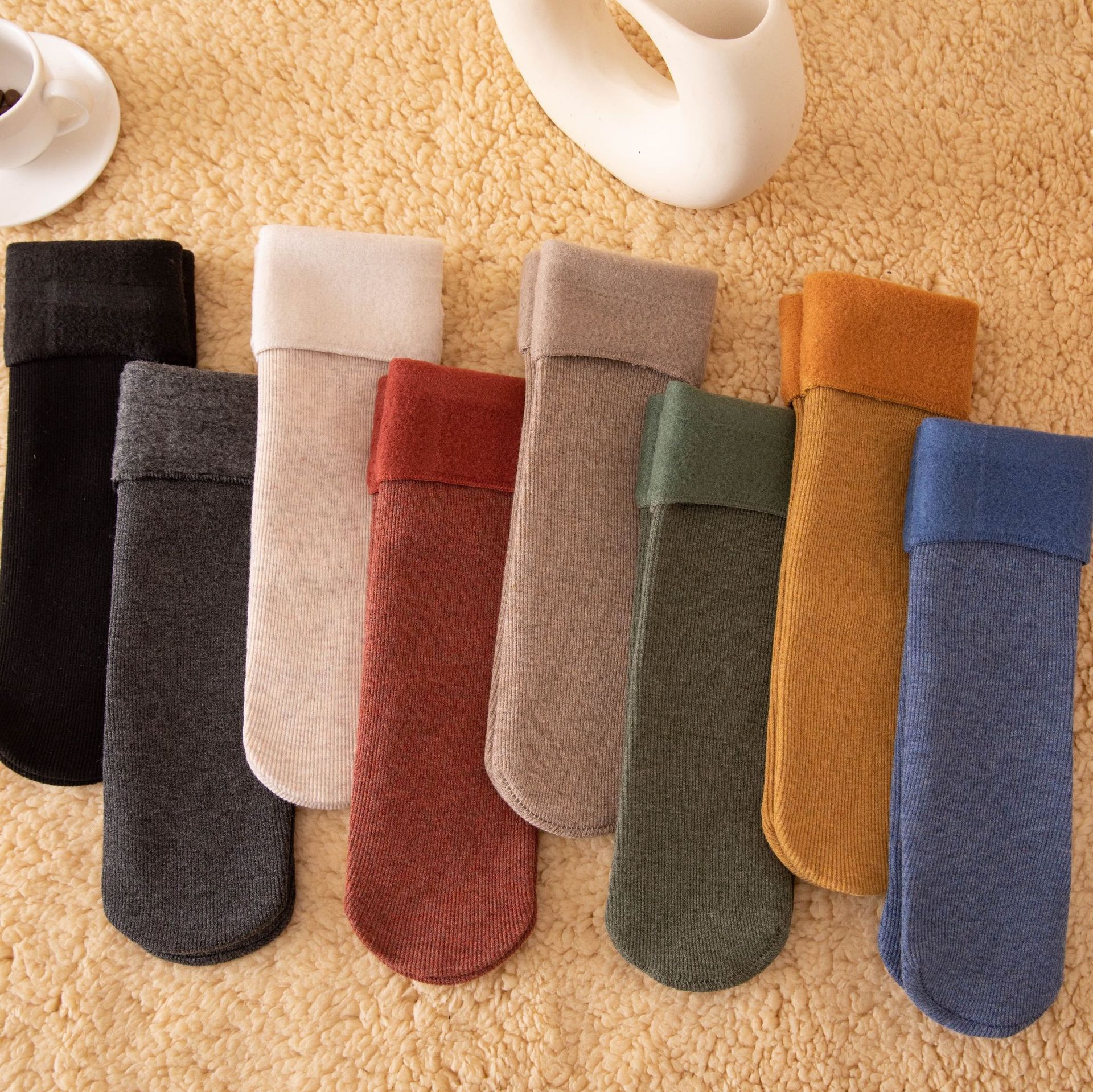 袜子女山羊绒雪地袜东北地板袜加厚保暖孕妇月子袜男女同款商务