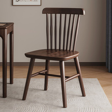 温莎椅北欧实木餐椅家用现代简约靠背椅子原木饭店咖啡厅实木椅子